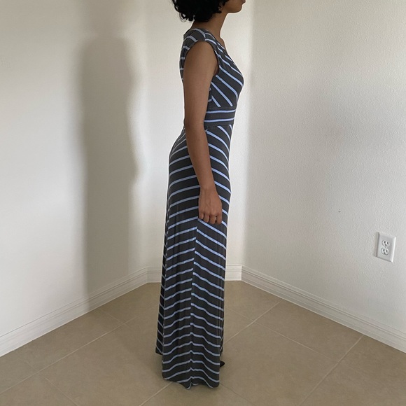 Grey and Blue Maxi Dress, Small - Picture 3 of 6